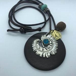 Vintage necklace. Fashion Jewelry Wooden Heart